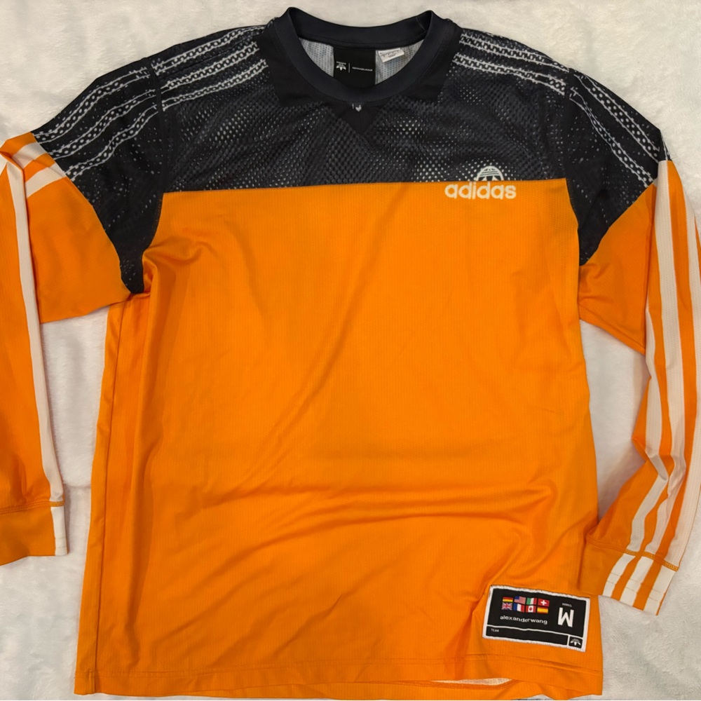 Alexander Wang Orange Jersey with Flag Patch